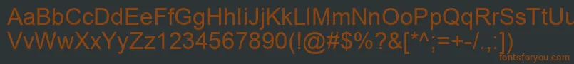 フォントCsStandard – 黒い背景に茶色のフォント