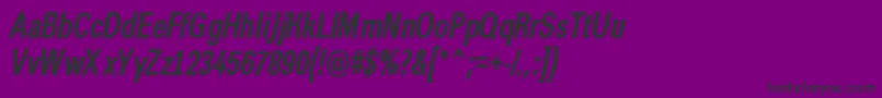 AGroticcnBolditalic Font – Black Fonts on Purple Background