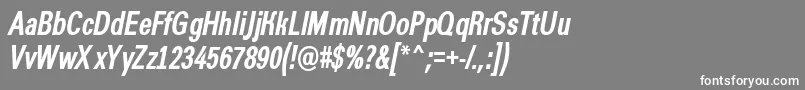 AGroticcnBolditalic Font – White Fonts on Gray Background