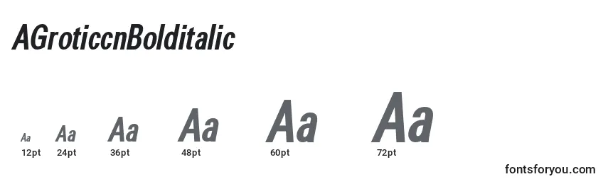 AGroticcnBolditalic Font Sizes