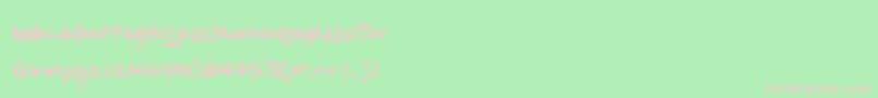 フォントBmdNotepaperAirplanes – 緑の背景にピンクのフォント