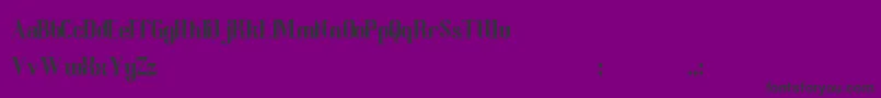 Fonte BedricsWorth – fontes pretas em um fundo violeta