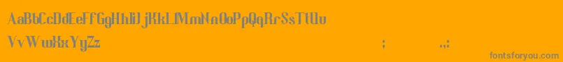 BedricsWorth Font – Gray Fonts on Orange Background