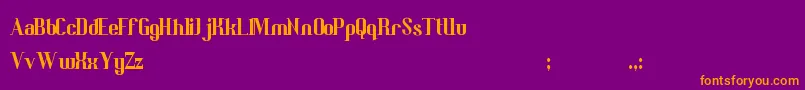 BedricsWorth Font – Orange Fonts on Purple Background