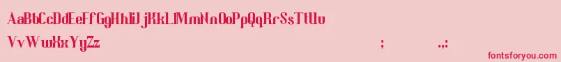 BedricsWorth Font – Red Fonts on Pink Background