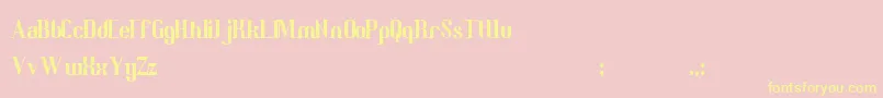 BedricsWorth Font – Yellow Fonts on Pink Background