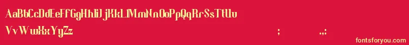 fuente BedricsWorth – Fuentes Amarillas Sobre Fondo Rojo