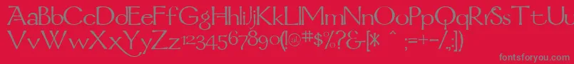 Mordred Font – Gray Fonts on Red Background