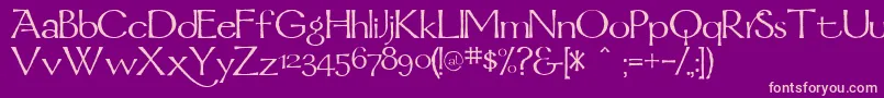 Mordred Font – Pink Fonts on Purple Background