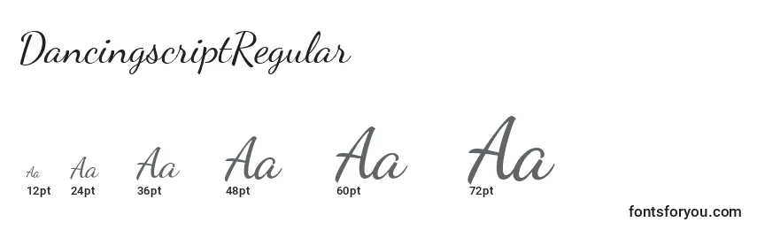 DancingscriptRegular Font Sizes