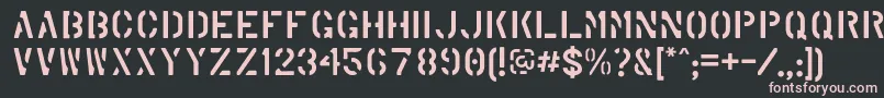 MarshStencilRegular Font – Pink Fonts on Black Background