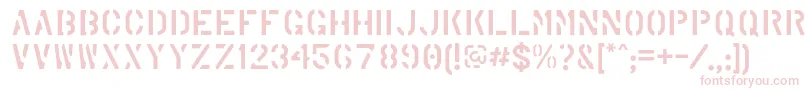 MarshStencilRegular Font – Pink Fonts on White Background