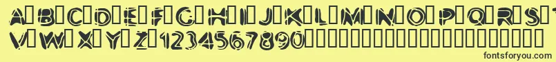 Bootyneck Font – Black Fonts on Yellow Background