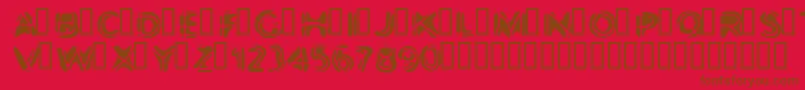 Bootyneck Font – Brown Fonts on Red Background