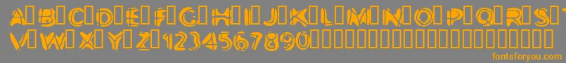 Bootyneck Font – Orange Fonts on Gray Background