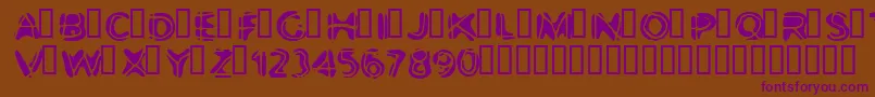 Bootyneck Font – Purple Fonts on Brown Background