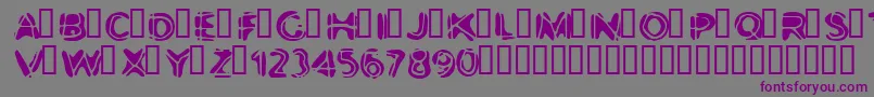 Bootyneck Font – Purple Fonts on Gray Background