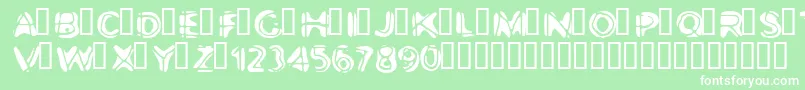 Bootyneck Font – White Fonts on Green Background