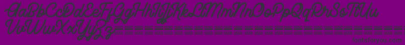Шрифт RhaikaneDemo – чёрные шрифты на фиолетовом фоне