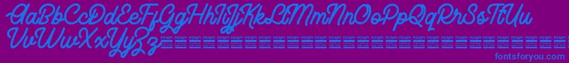 RhaikaneDemo Font – Blue Fonts on Purple Background