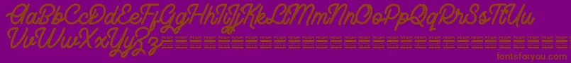 RhaikaneDemo Font – Brown Fonts on Purple Background