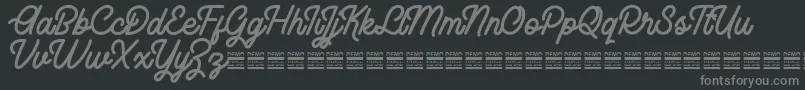 RhaikaneDemo Font – Gray Fonts on Black Background