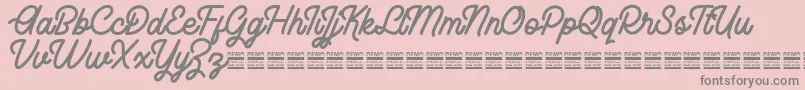 RhaikaneDemo Font – Gray Fonts on Pink Background