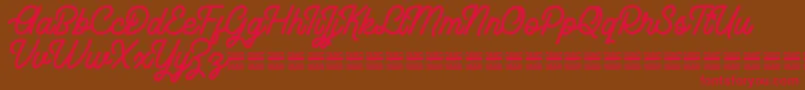 RhaikaneDemo Font – Red Fonts on Brown Background