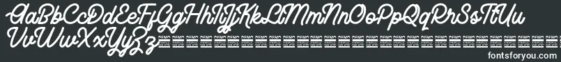 Шрифт RhaikaneDemo – белые шрифты на чёрном фоне