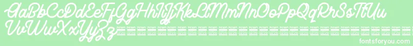 RhaikaneDemo Font – White Fonts on Green Background