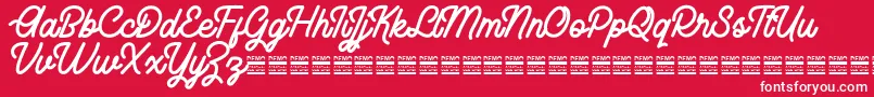 RhaikaneDemo Font – White Fonts on Red Background