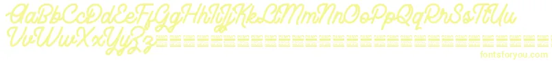 RhaikaneDemo Font – Yellow Fonts on White Background