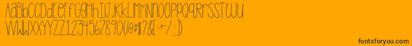 2peasStandTall Font – Black Fonts on Orange Background