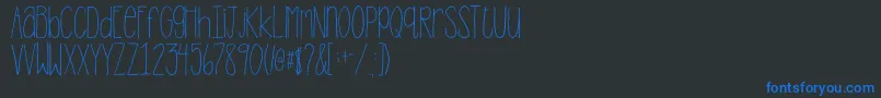 2peasStandTall Font – Blue Fonts on Black Background