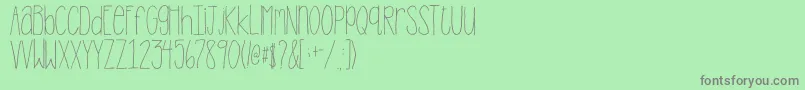 fuente 2peasStandTall – Fuentes Grises Sobre Fondo Verde