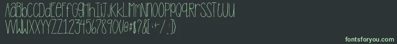 2peasStandTall Font – Green Fonts on Black Background