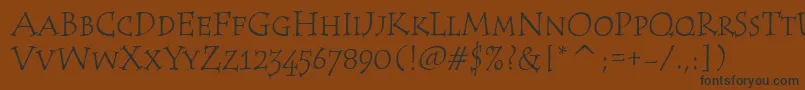 TempusScItcTt Font – Black Fonts on Brown Background