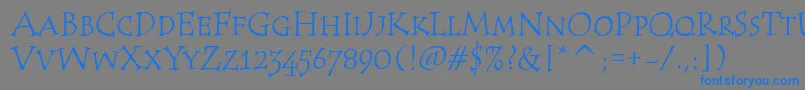 TempusScItcTt Font – Blue Fonts on Gray Background