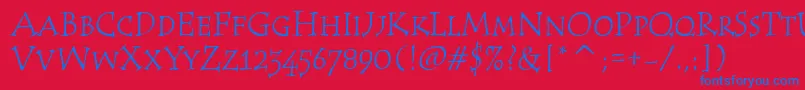 TempusScItcTt Font – Blue Fonts on Red Background