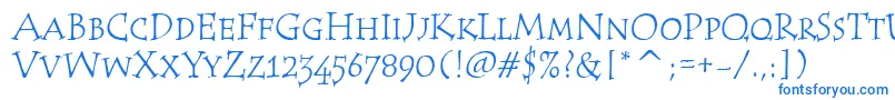 TempusScItcTt Font – Blue Fonts on White Background