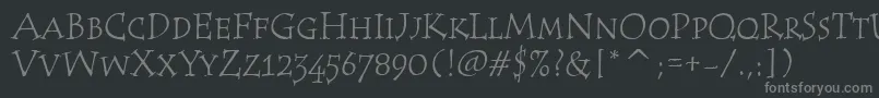 TempusScItcTt Font – Gray Fonts on Black Background
