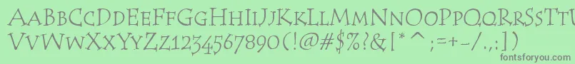 TempusScItcTt Font – Gray Fonts on Green Background