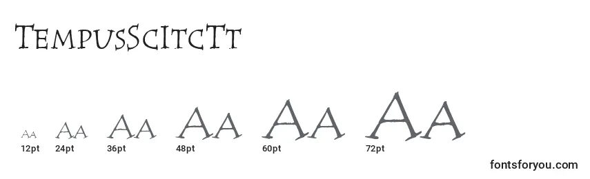Размеры шрифта TempusScItcTt