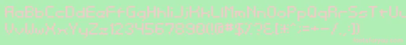 Dotspitc Font – Pink Fonts on Green Background