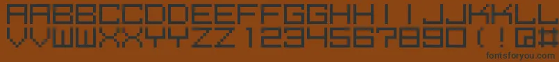 M39Squarefuture Font – Black Fonts on Brown Background