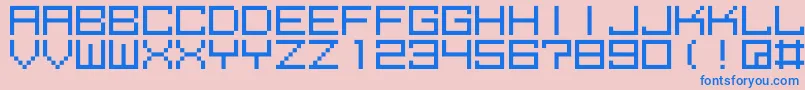 M39Squarefuture Font – Blue Fonts on Pink Background