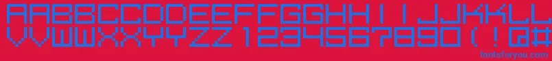 M39Squarefuture Font – Blue Fonts on Red Background