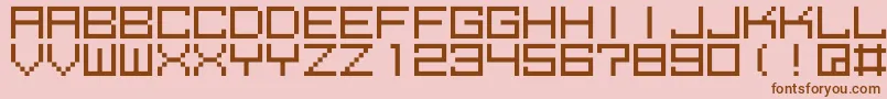 M39Squarefuture Font – Brown Fonts on Pink Background