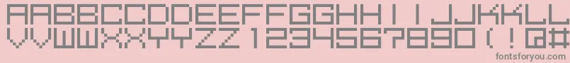 M39Squarefuture Font – Gray Fonts on Pink Background