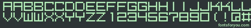 M39Squarefuture Font – Green Fonts on Black Background